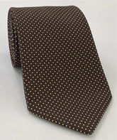Macclesfield Print Pin Dot Silk Tie MCPDT-38